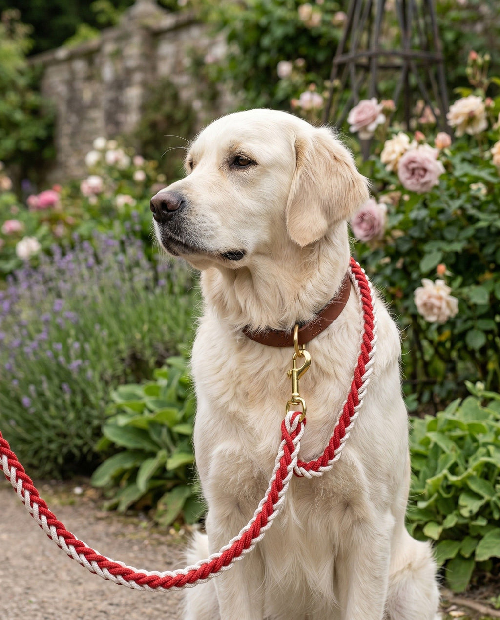 Braided Rope Dog Lead — 8-Strand, Soft Handle
