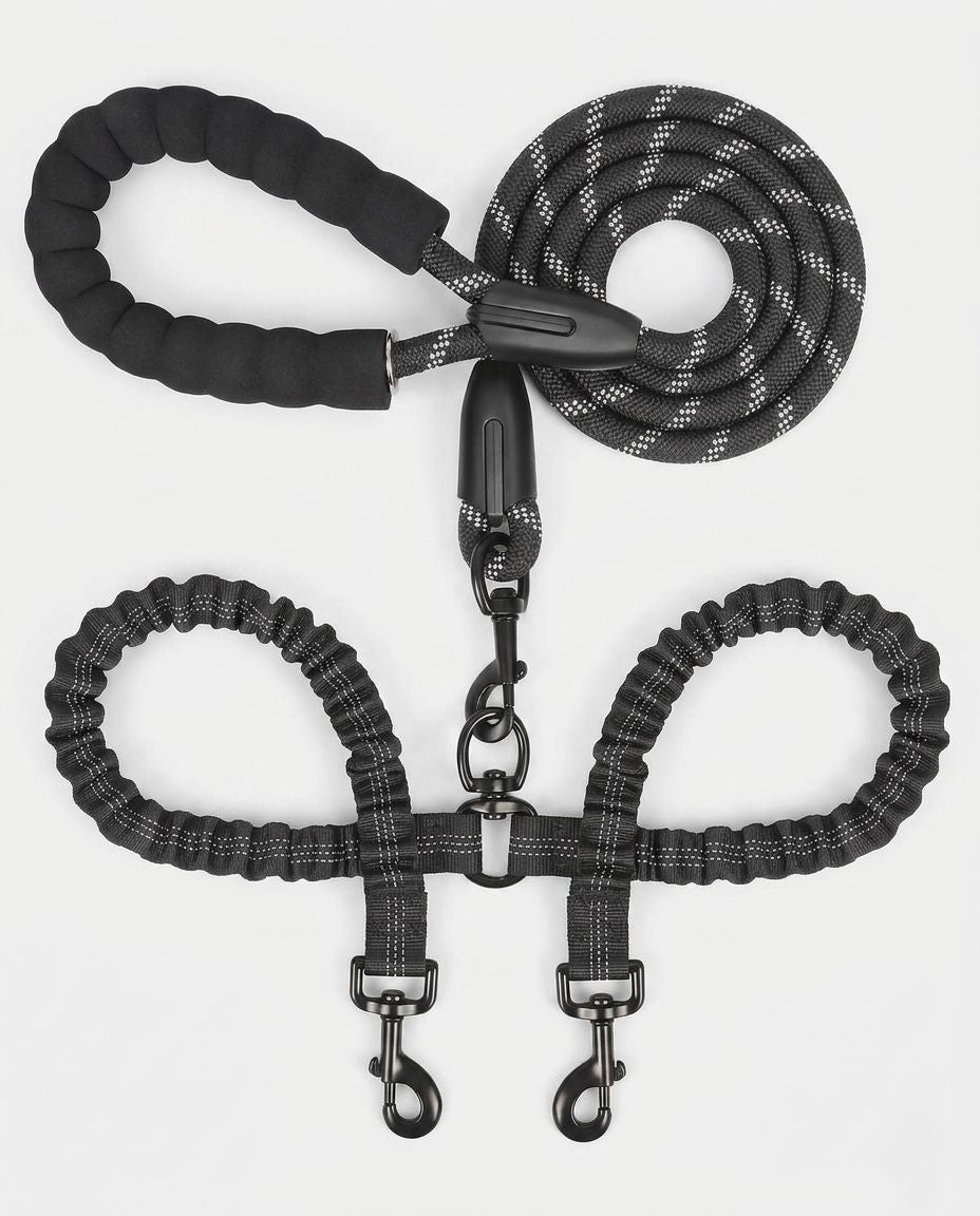 Double Dog Coupler Lead — Walk Two Dogs at Once