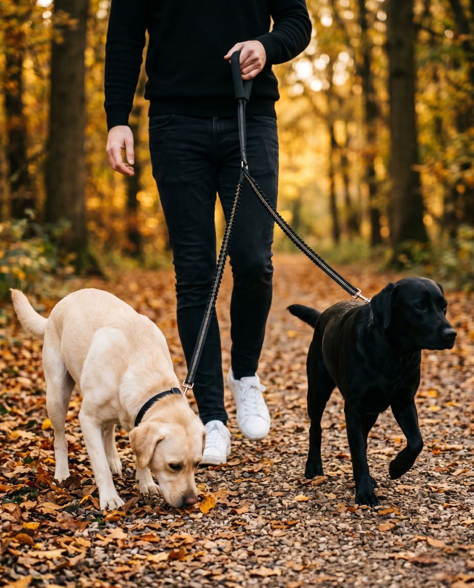 Double Dog Coupler Lead — Walk Two Dogs at Once