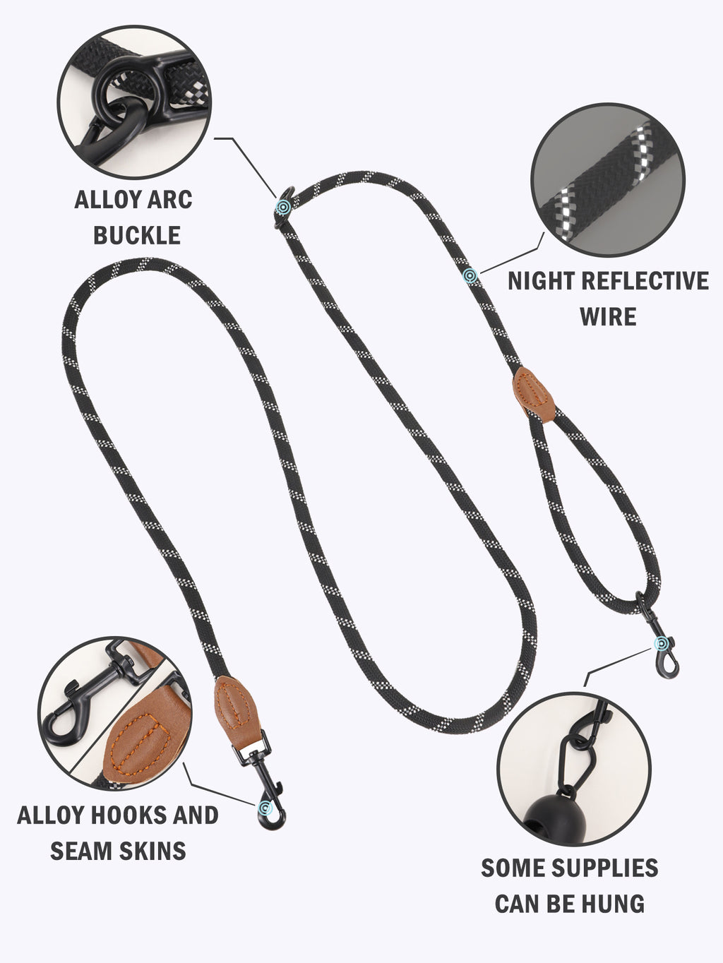 Reflective Dog Lead — Multi-Function, High-Vis