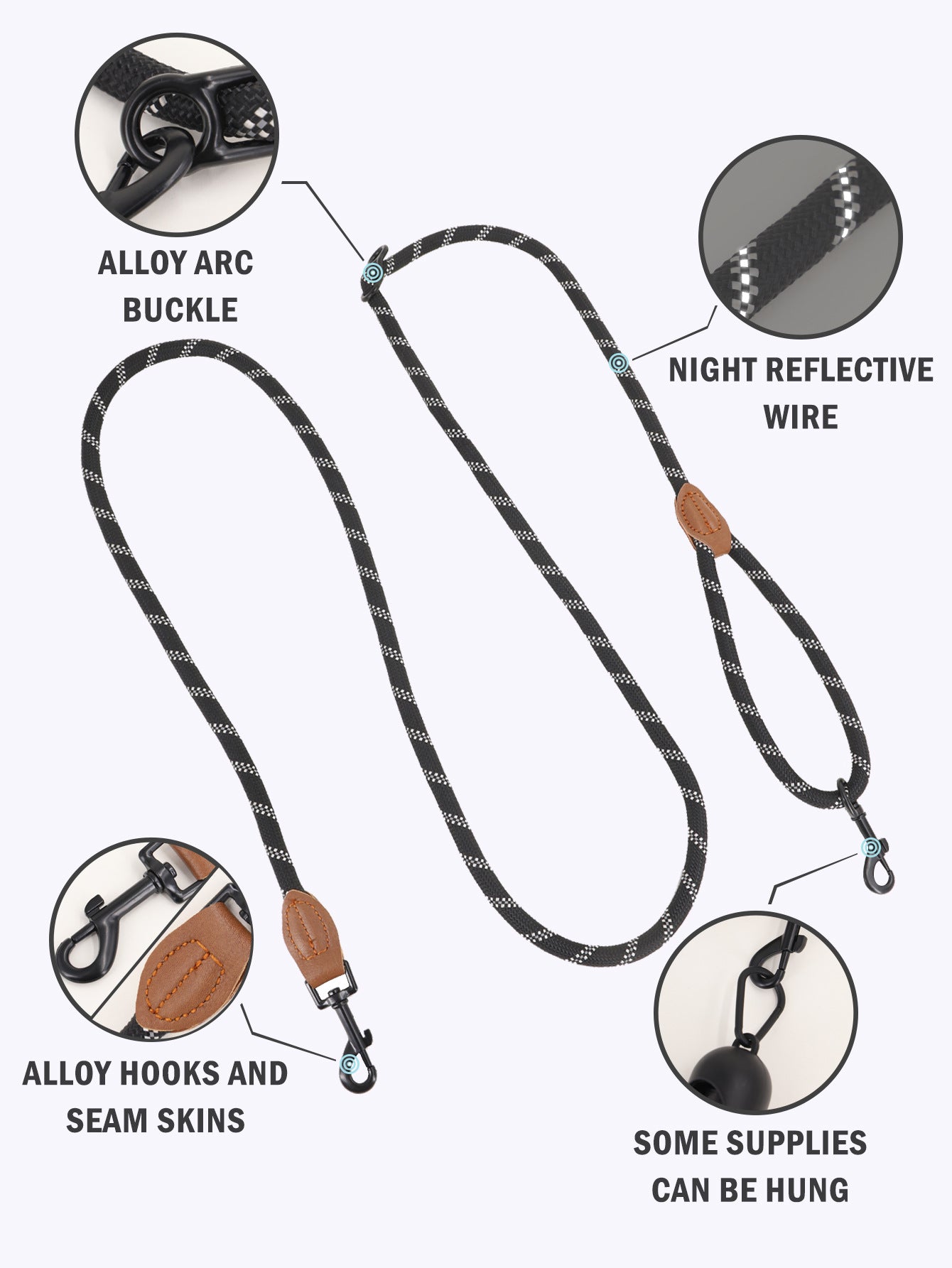 Reflective Dog Lead — Multi-Function, High-Vis
