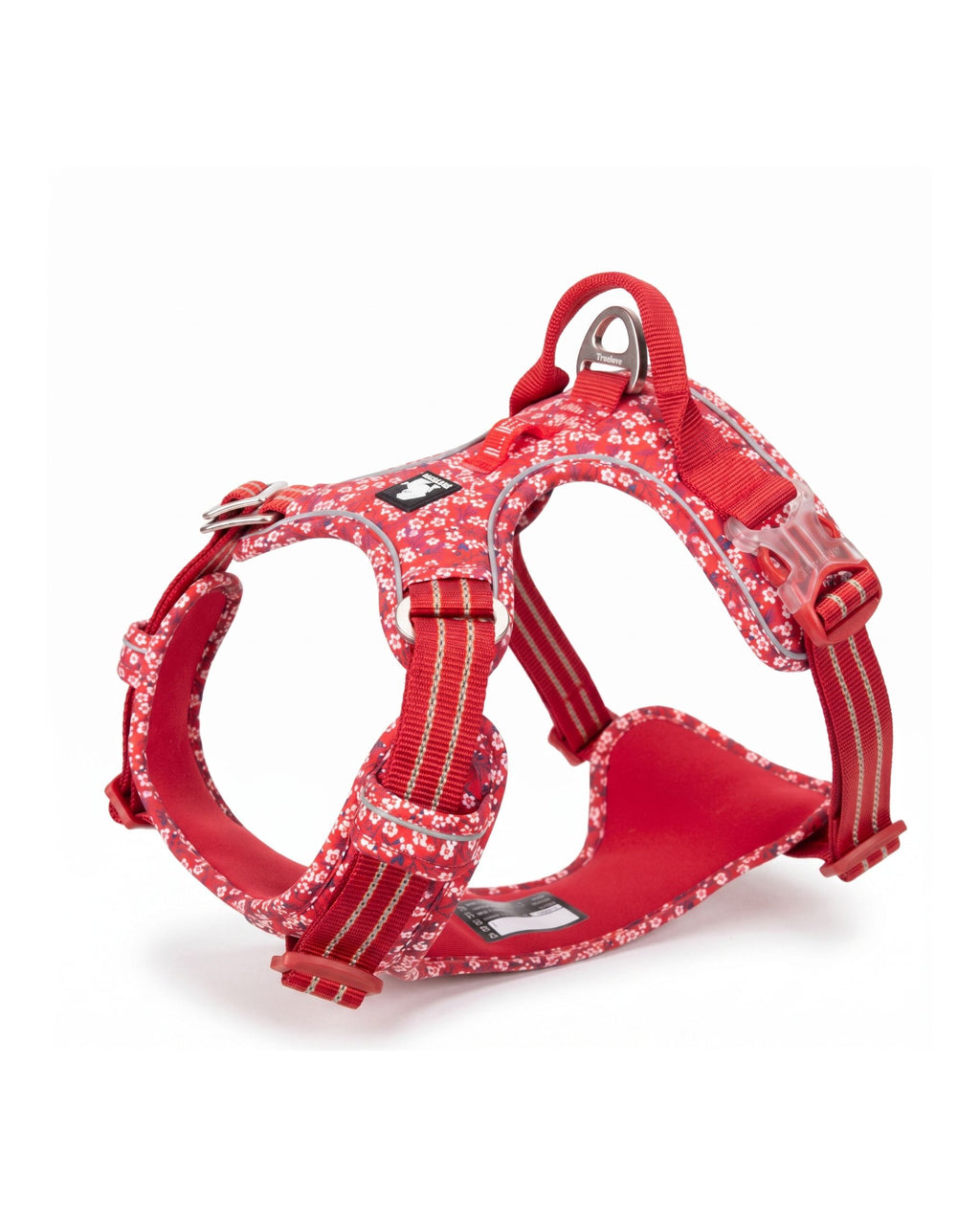 Floral Dog Harness — No-Pull, Reflective, Breathable