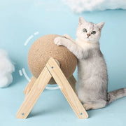 ScratchGuard Pro™ – Wooden Cat Scratching Post for Indoor Cats