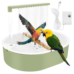 Parrot Automatic Shower Pet Bird Bath Cage Basin USB Electric Circulating Water Bird Bathtub for Lovebird Cockatiel Birds Toy