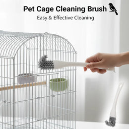 Bird Cage Cleaning Brush Tool, Bird Poop Remover,Parrot Cage Sanitary Brush Accessories for Budgies Cockatiels Bird Accessories
