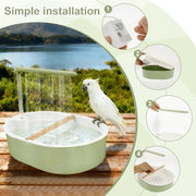 Parrot Automatic Shower Pet Bird Bath Cage Basin USB Electric Circulating Water Bird Bathtub for Lovebird Cockatiel Birds Toy