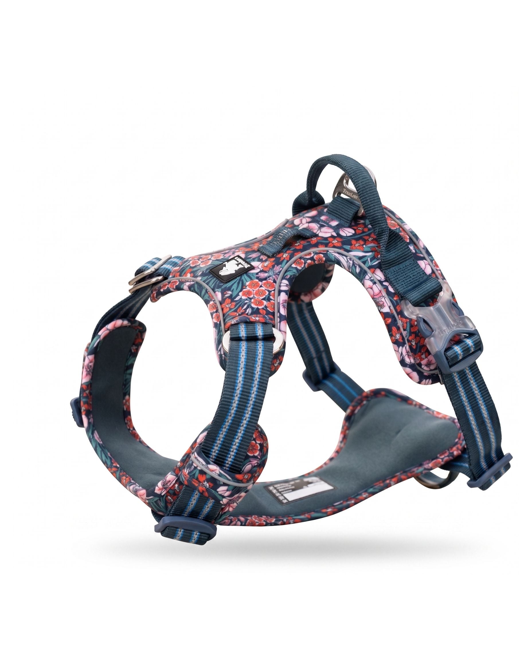 Floral Dog Harness — No-Pull, Reflective, Breathable