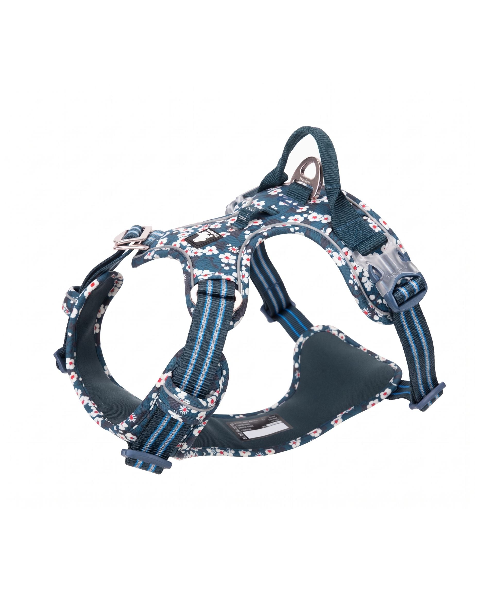 Floral Dog Harness — No-Pull, Reflective, Breathable
